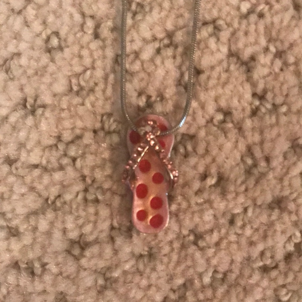 Flip flop charm necklace